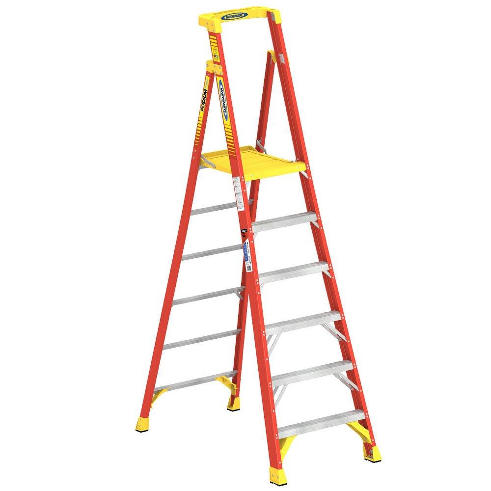 Werner Ladder Orange Podium Ladder 