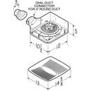 Broan White Metal and Plastic 80 CFM Fan 
