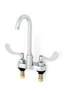 Two Handle Centerset Bathroom Sink Faucet in Polished Chrome