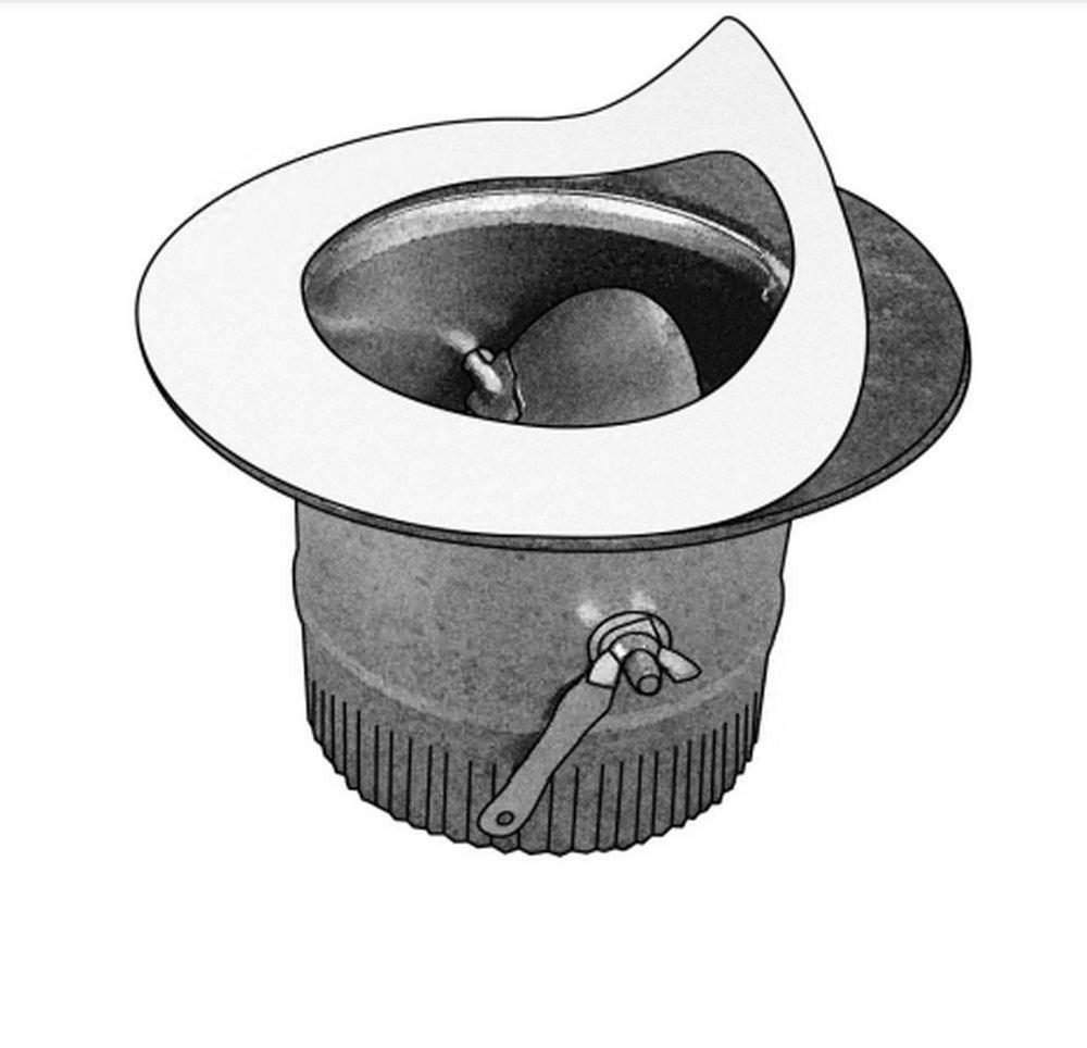 Royal Metal Products Flat Air Tite with Damper and 3/8 in. Rod 