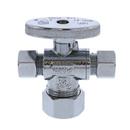 Jones Stephens Chrome Plated OD Compression Oval Dual Angle Supply Stop Valve in Chrome Plated 