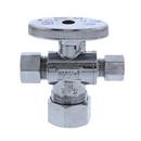 Jones Stephens Chrome Plated OD Compression Oval Dual Angle Supply Stop Valve in Chrome Plated 