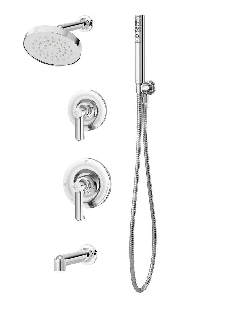 Symmons Industries Polished Chrome Two Handle Single function Shower System 