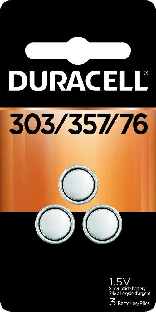 Duracell 303/357 1.5V SIOX BTN Battery 3 Pack 