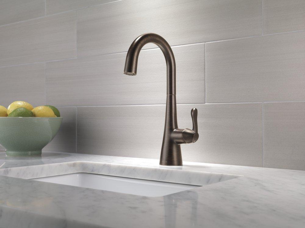 Delta Faucet Arctic Stainless Single Handle Lever Handle Bar Faucet 