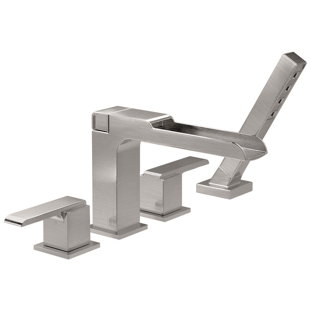 Delta Faucet Stainless Two Handle Roman Tub Faucet Trim Only 