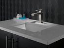 Delta Faucet Brilliance Stainless Single Handle Monoblock Bathroom Sink Faucet with Metal Pop-Up Drain Assembly 