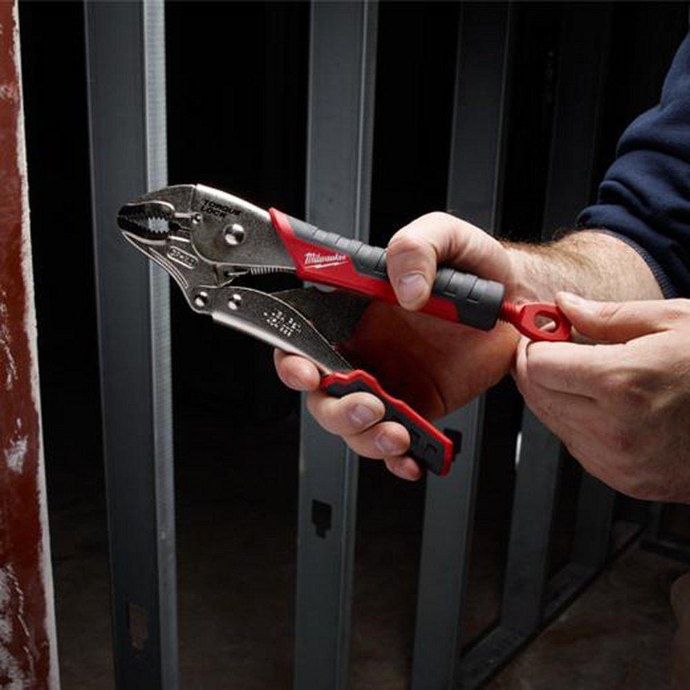 Milwaukee&reg; Silver 2-Piece Curved Jaw Locking Plier Set 