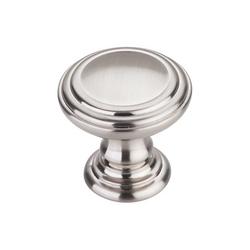 1-1/2 in. Reeded Knob in Brushed Satin Nickel