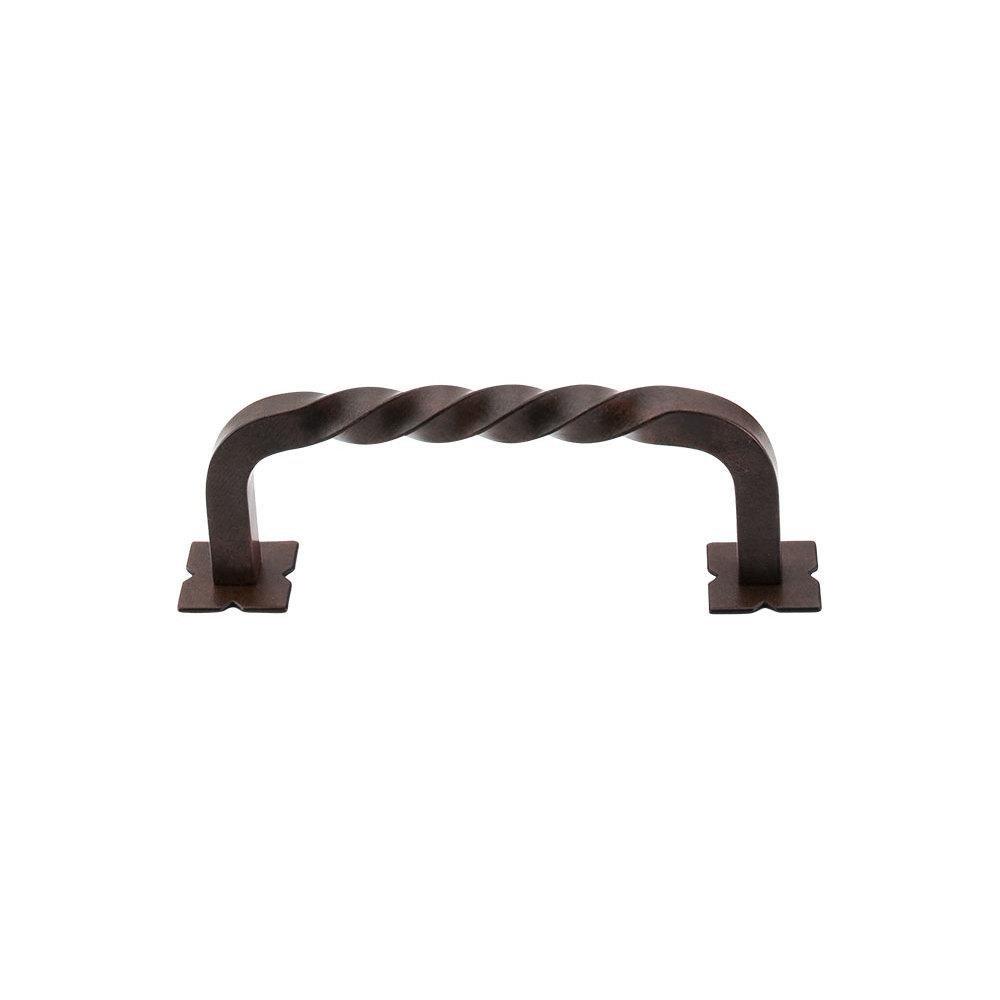 Top Knobs Patina Rouge 5 in. Center-to-Center Twisted Steel Cabinet Pull Handle 