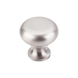 1-1/4 in. Flat Faced Knob in Brushed Satin Nickel