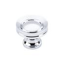 1-1/4 in. Button Faced Knob in Polished Chrome