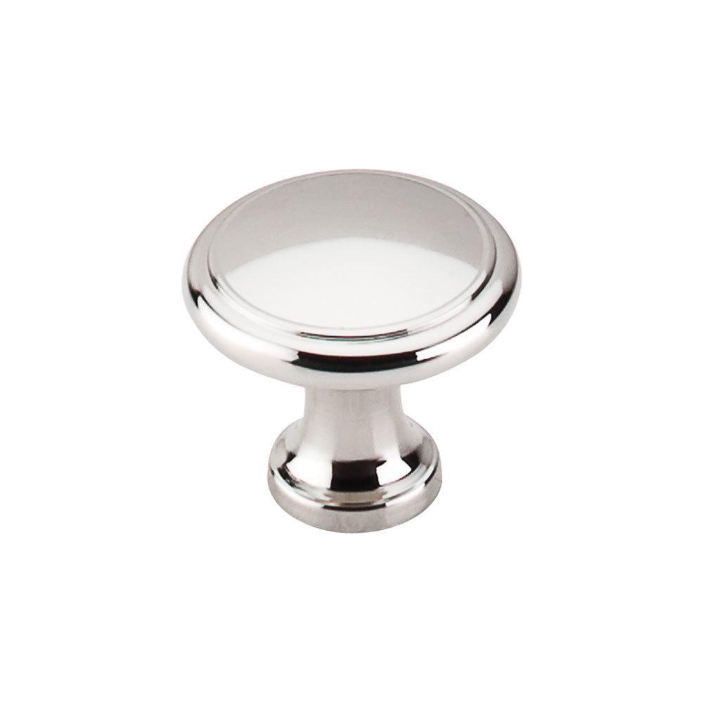 Top Knobs Polished Nickel 1-1/8 in. Ringed Knob 