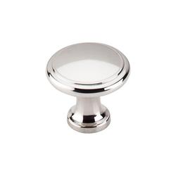 1-1/8 in. Ringed Knob in Polished Nickel