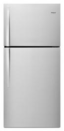 Whirlpool Monochromatic Stainless Steel 29-3/4 in. 19.14 cu. ft. Top Mount Freezer Refrigerator 