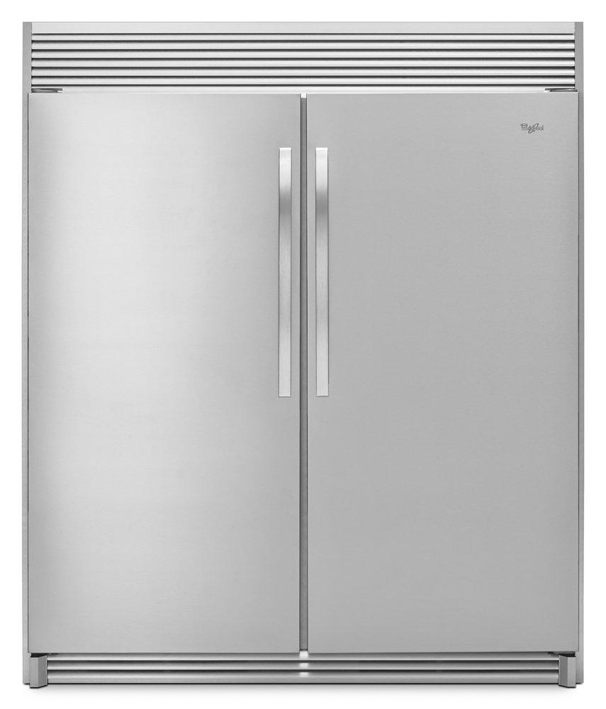 Whirlpool Monochromatic Stainless Steel 30-1/4 in. 17.7 cu. ft. Full Refrigerator 