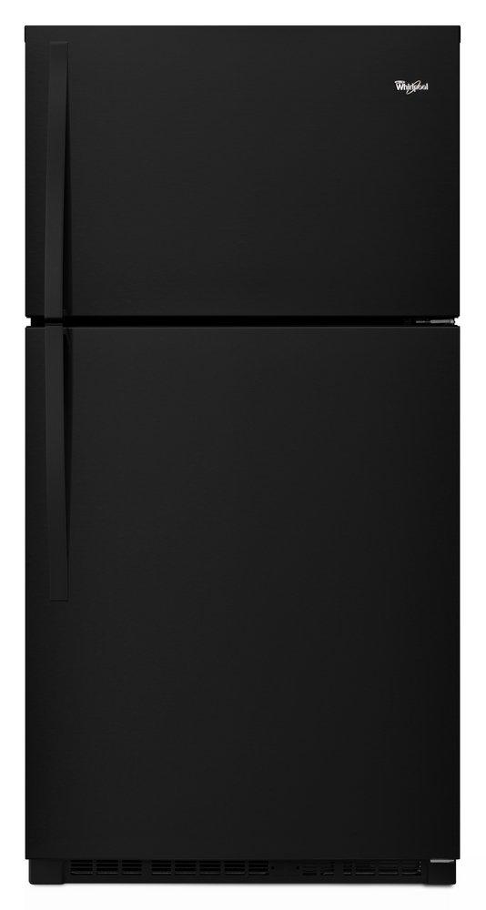 Whirlpool Black 32-3/4 in. 21 cu. ft. Top Mount Freezer Refrigerator 