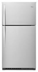 Whirlpool Monochromatic Stainless Steel 32-3/4 in. 21 cu. ft. Top Mount Freezer Refrigerator 