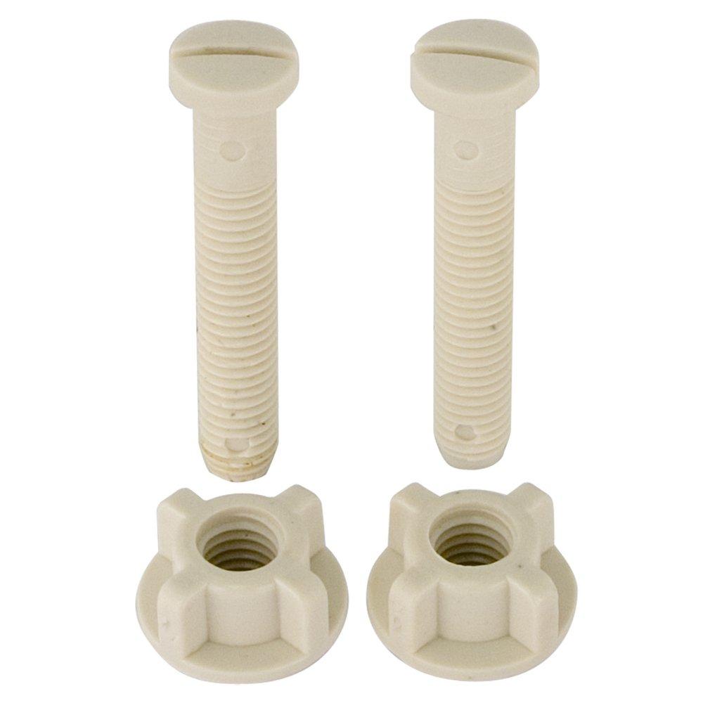 Lincoln Products&reg; White Closet Seat Hinge Bolt Set 