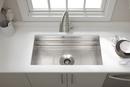 KOHLER Stainless Steel 33 x 17-3/4 in. No-Hole Single Bowl Undermount Kitchen Sink 