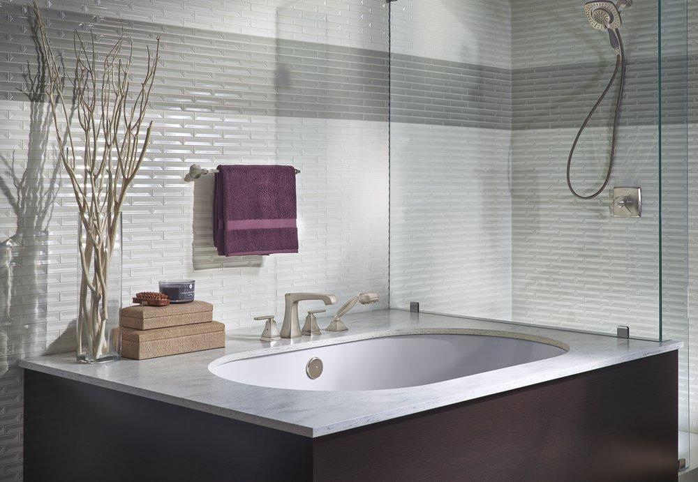 Delta Faucet Brilliance Stainless Single Handle Multi Function Shower Faucet (Trim Only) 