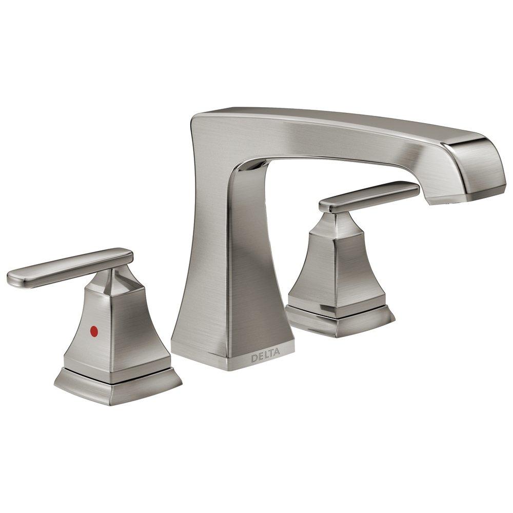 Delta Faucet Brilliance&reg; Stainless Two Handle Roman Tub Faucet (Trim Only) 