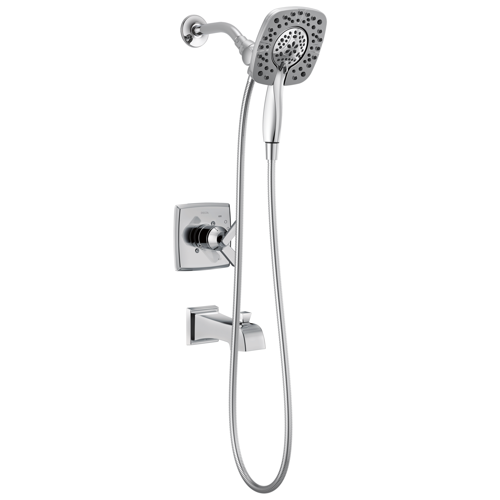 Delta Faucet Chrome Two Handle Multi Function Bathtub & Shower Faucet (Trim Only) 