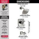 Delta Faucet Brilliance&reg; Stainless Single Handle Multi Function Bathtub & Shower Faucet Trim Only 