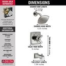 Delta Faucet Brilliance Stainless Two Handle Single Function Bathtub & Shower Faucet (Trim Only) 