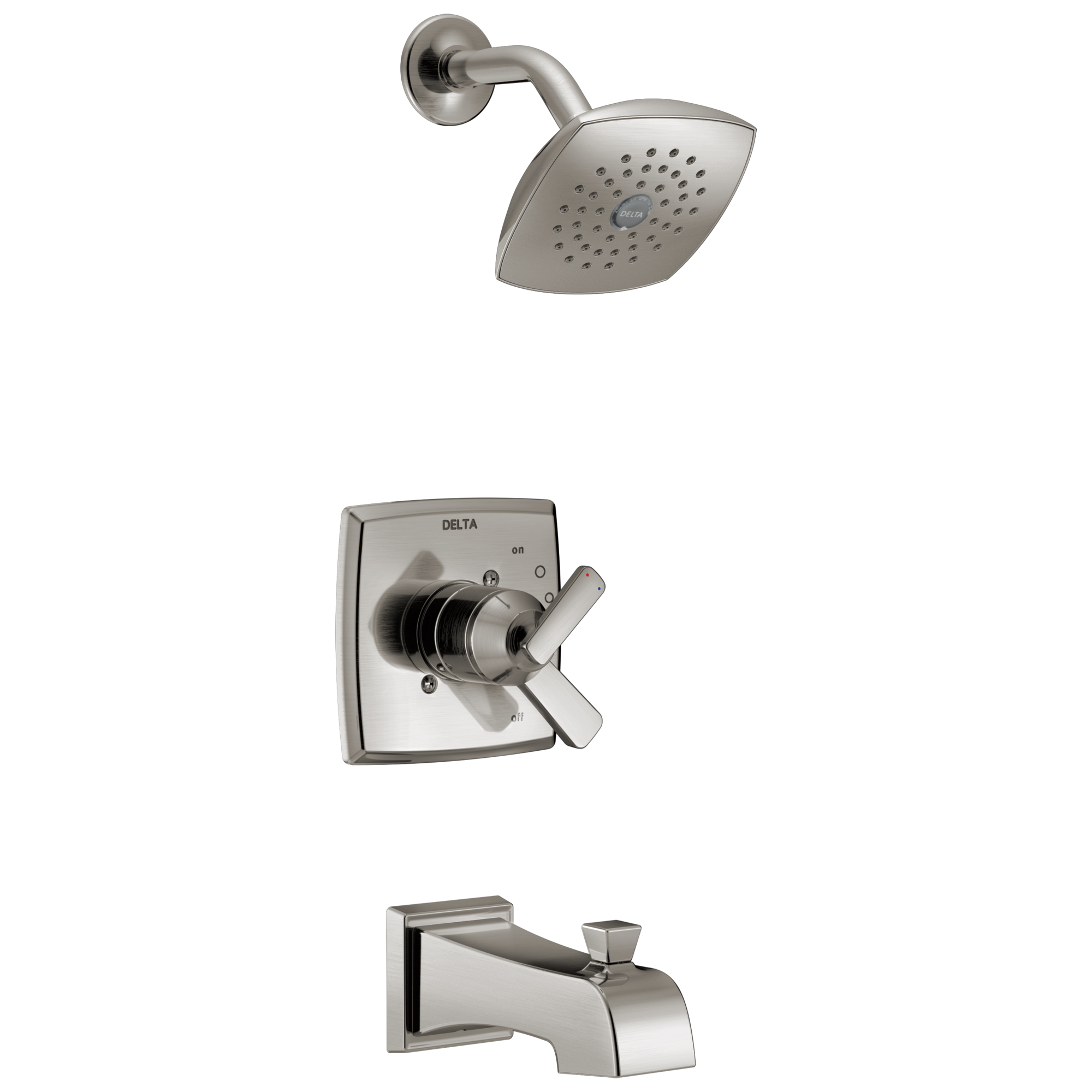 Delta Faucet Brilliance Stainless Two Handle Single Function Bathtub & Shower Faucet (Trim Only) 