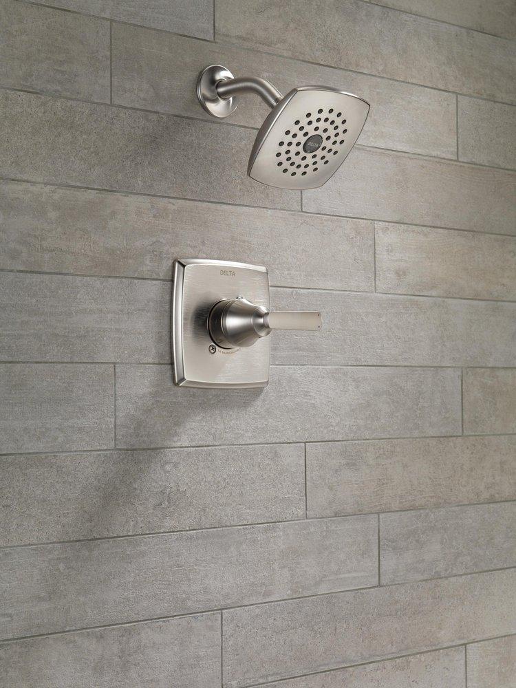 Delta Faucet Brilliance&reg; Stainless Single Handle Single Function Shower Faucet (Trim Only) 