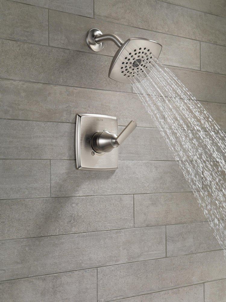 Delta Faucet Brilliance&reg; Stainless Single Handle Single Function Shower Faucet (Trim Only) 