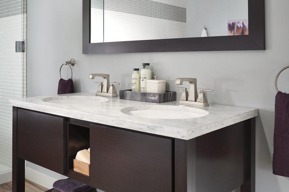 Delta Faucet Venetian Bronze Two Handle Centerset Bathroom Sink Faucet 