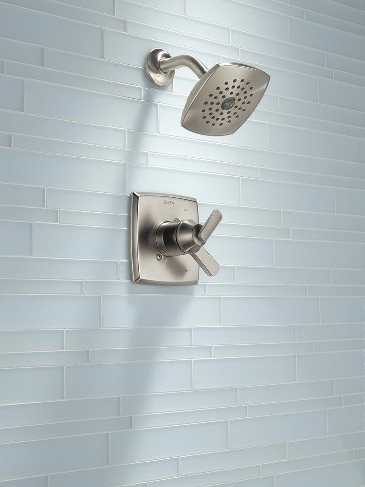 Delta Faucet Brilliance® Stainless Single Handle Single Function Shower Faucet (Trim Only) 