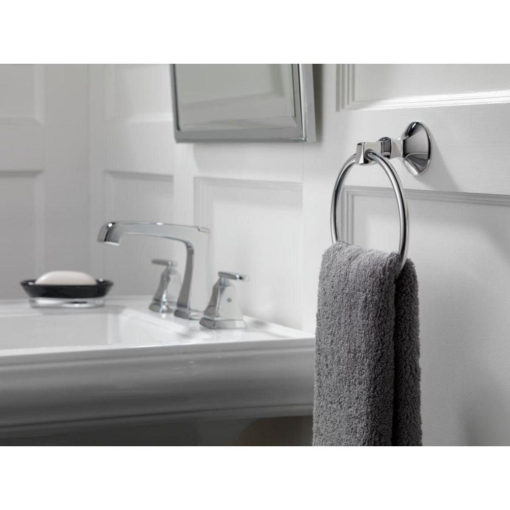 Delta Faucet Chrome Round Closed Towel Ring 
