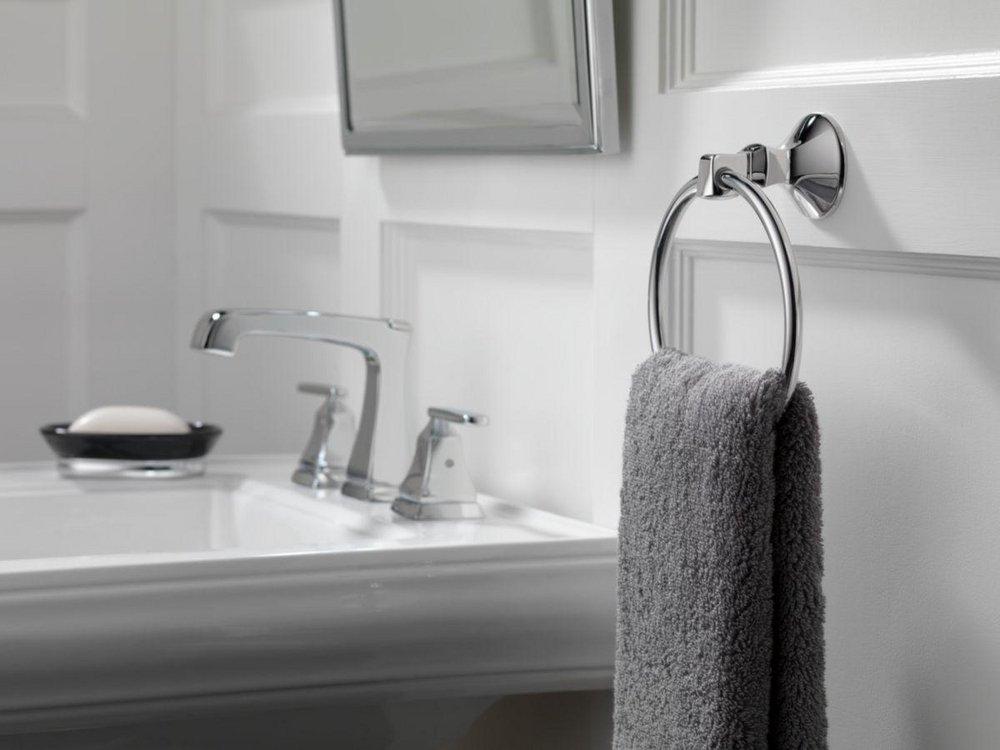 Delta Faucet Chrome Round Closed Towel Ring 