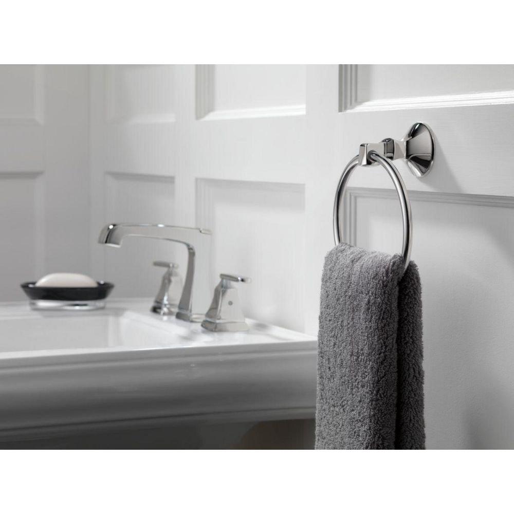 Delta Faucet Chrome Round Closed Towel Ring 