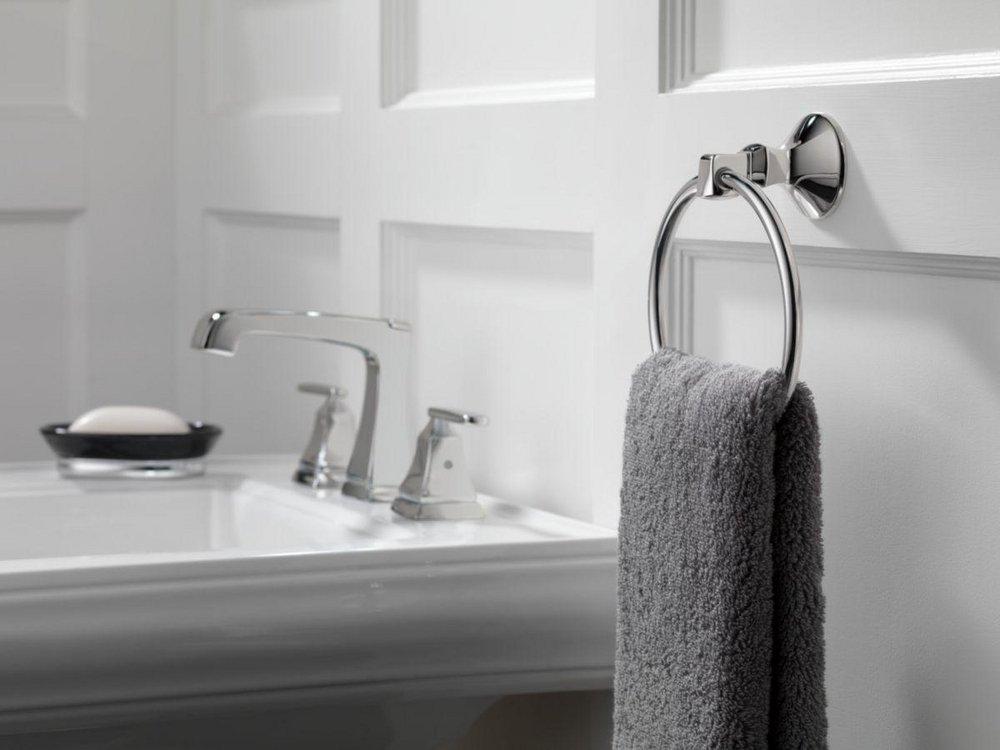 Delta Faucet Chrome Round Closed Towel Ring 