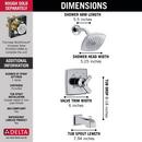Delta Faucet Chrome Two Handle Single Function Bathtub & Shower Faucet (Trim Only) 