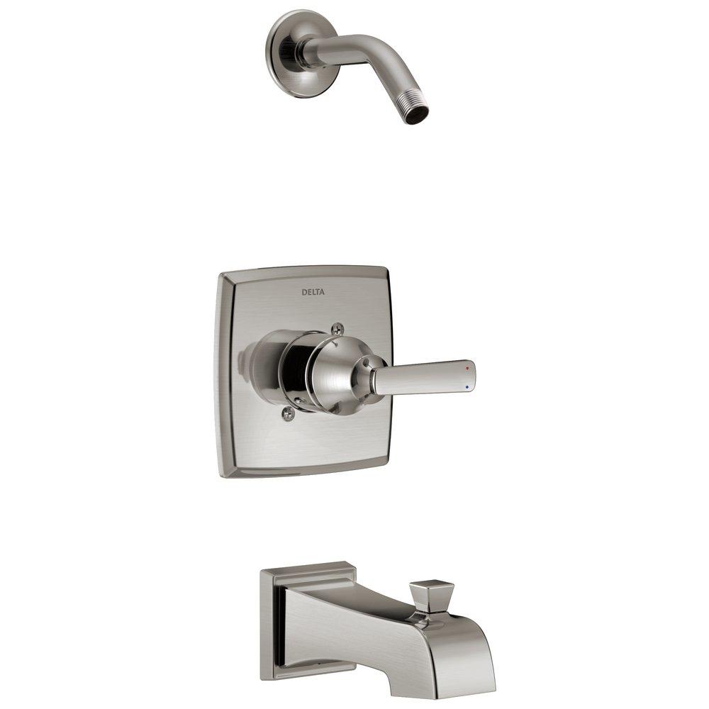Delta Faucet Brilliance&reg; Stainless Single Handle Single Function Bathtub & Shower Faucet Trim Only 