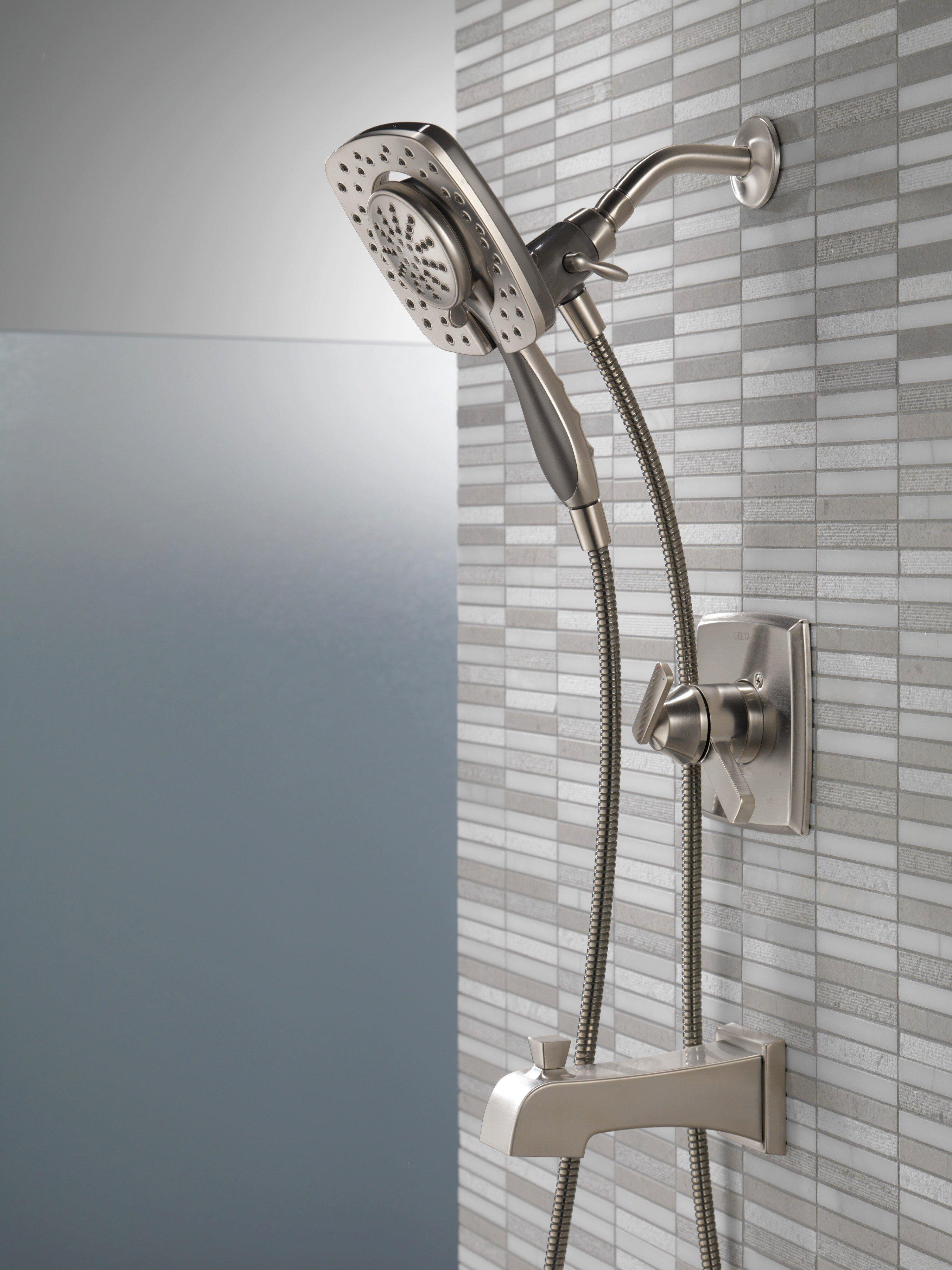Delta Faucet Brilliance Stainless Two Handle Multi Function Bathtub & Shower Faucet (Trim Only) 