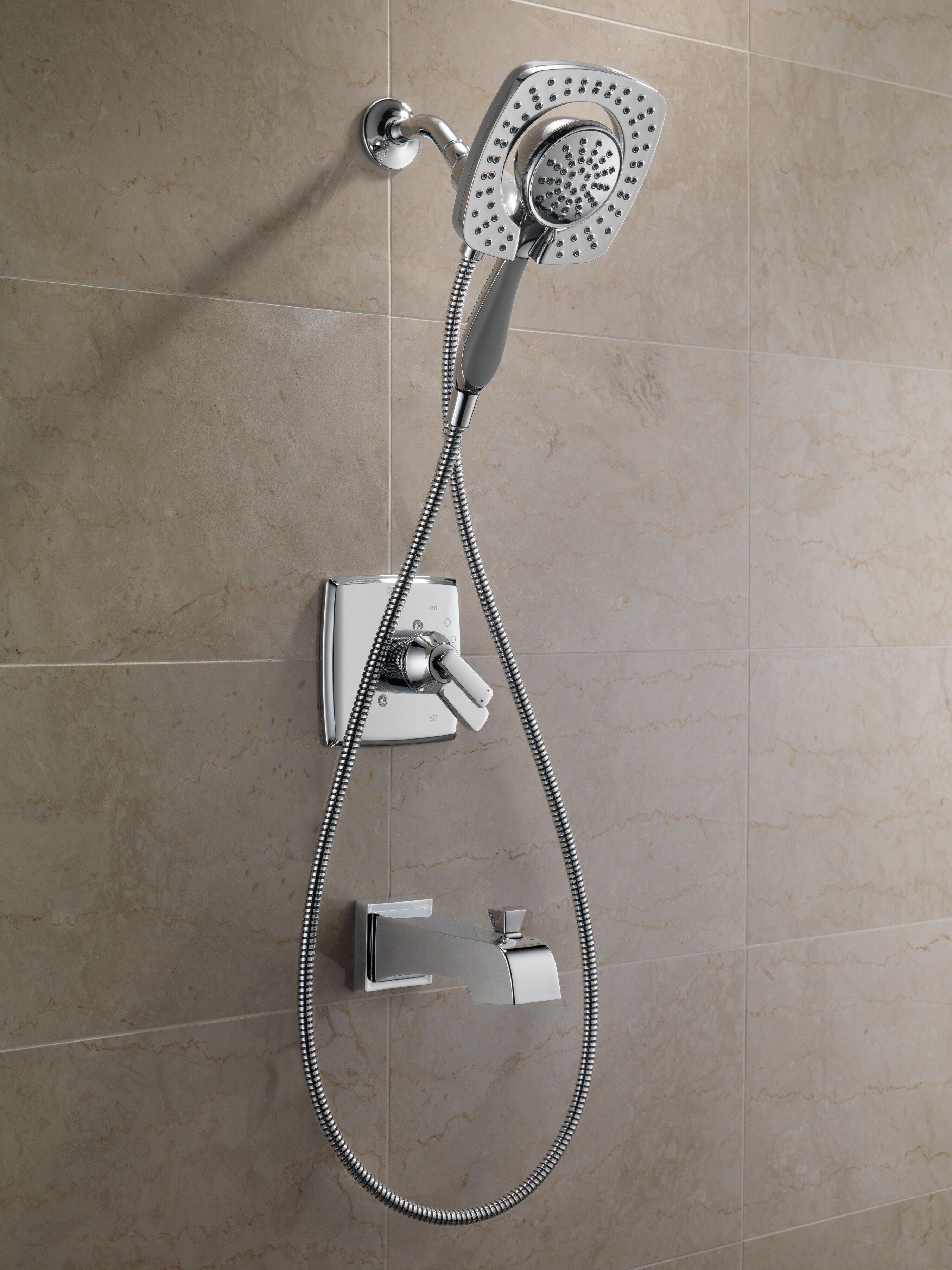 Delta Faucet Brilliance Stainless Two Handle Multi Function Bathtub & Shower Faucet (Trim Only) 