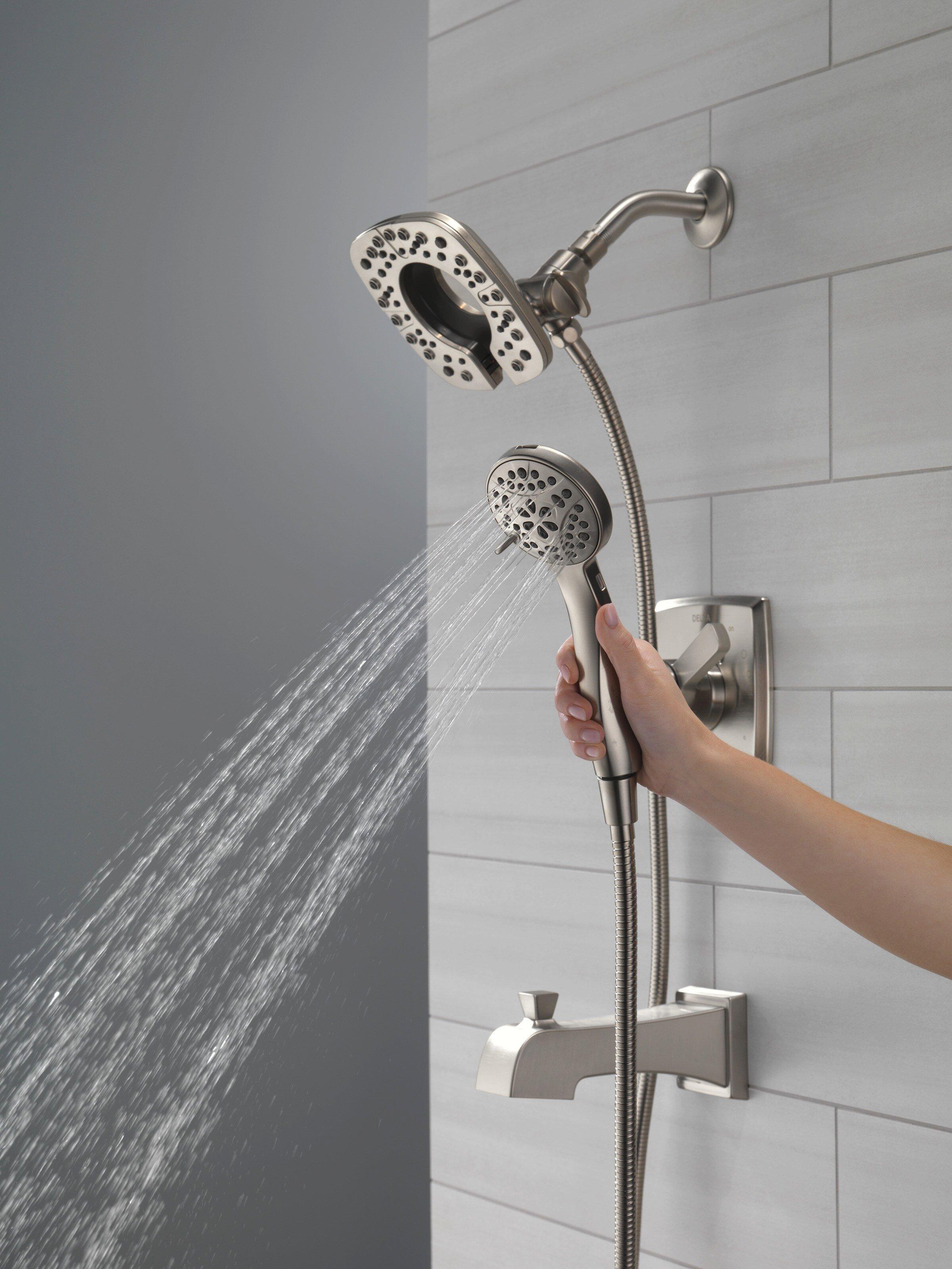 Delta Faucet Brilliance Stainless Two Handle Multi Function Bathtub & Shower Faucet (Trim Only) 