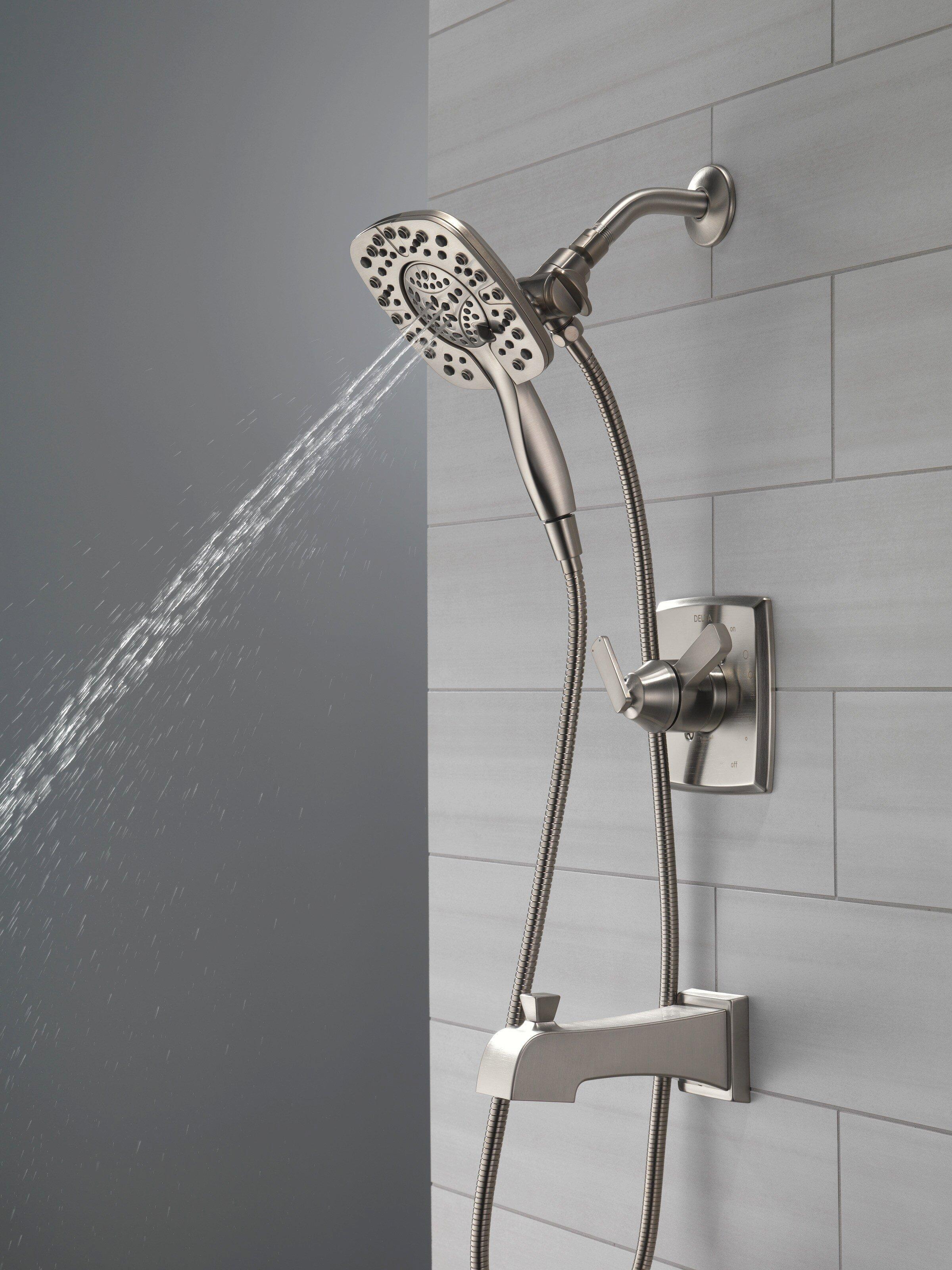Delta Faucet Brilliance Stainless Two Handle Multi Function Bathtub & Shower Faucet (Trim Only) 