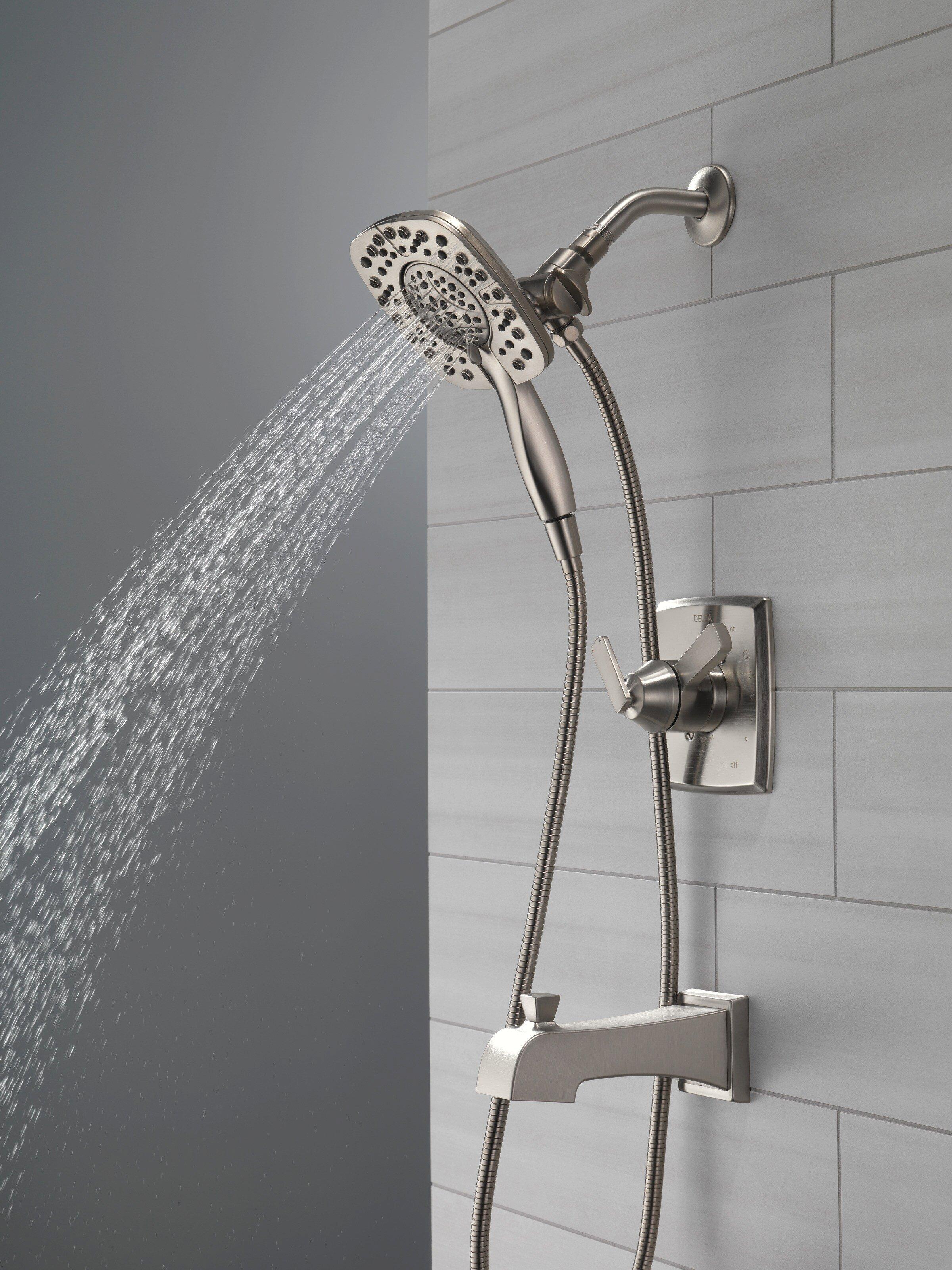 Delta Faucet Brilliance Stainless Two Handle Multi Function Bathtub & Shower Faucet (Trim Only) 
