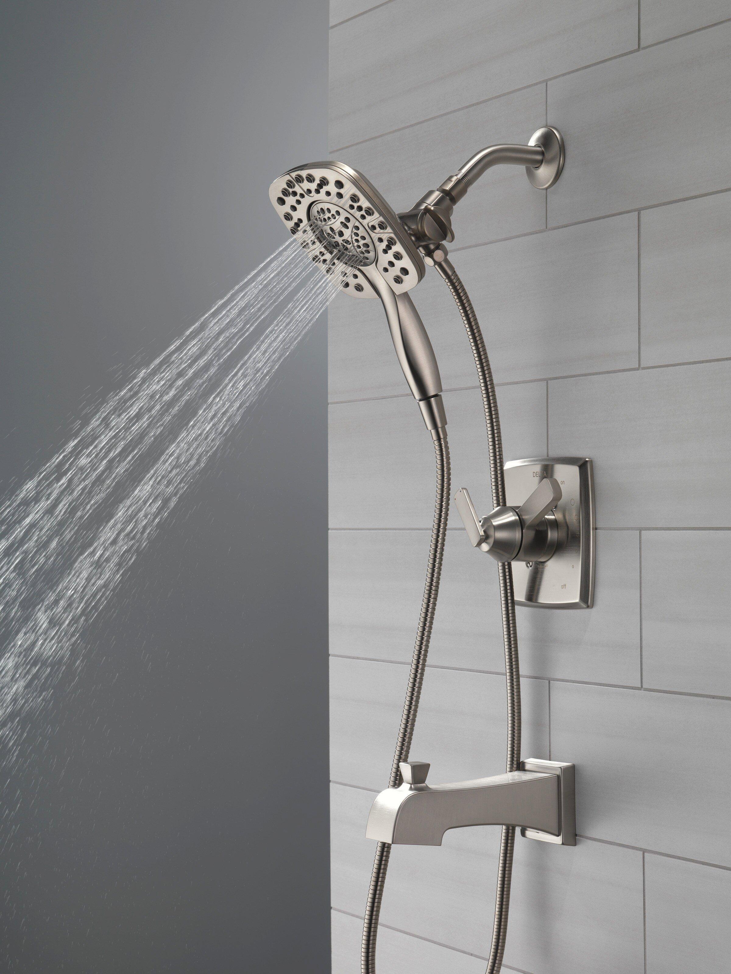 Delta Faucet Brilliance Stainless Two Handle Multi Function Bathtub & Shower Faucet (Trim Only) 