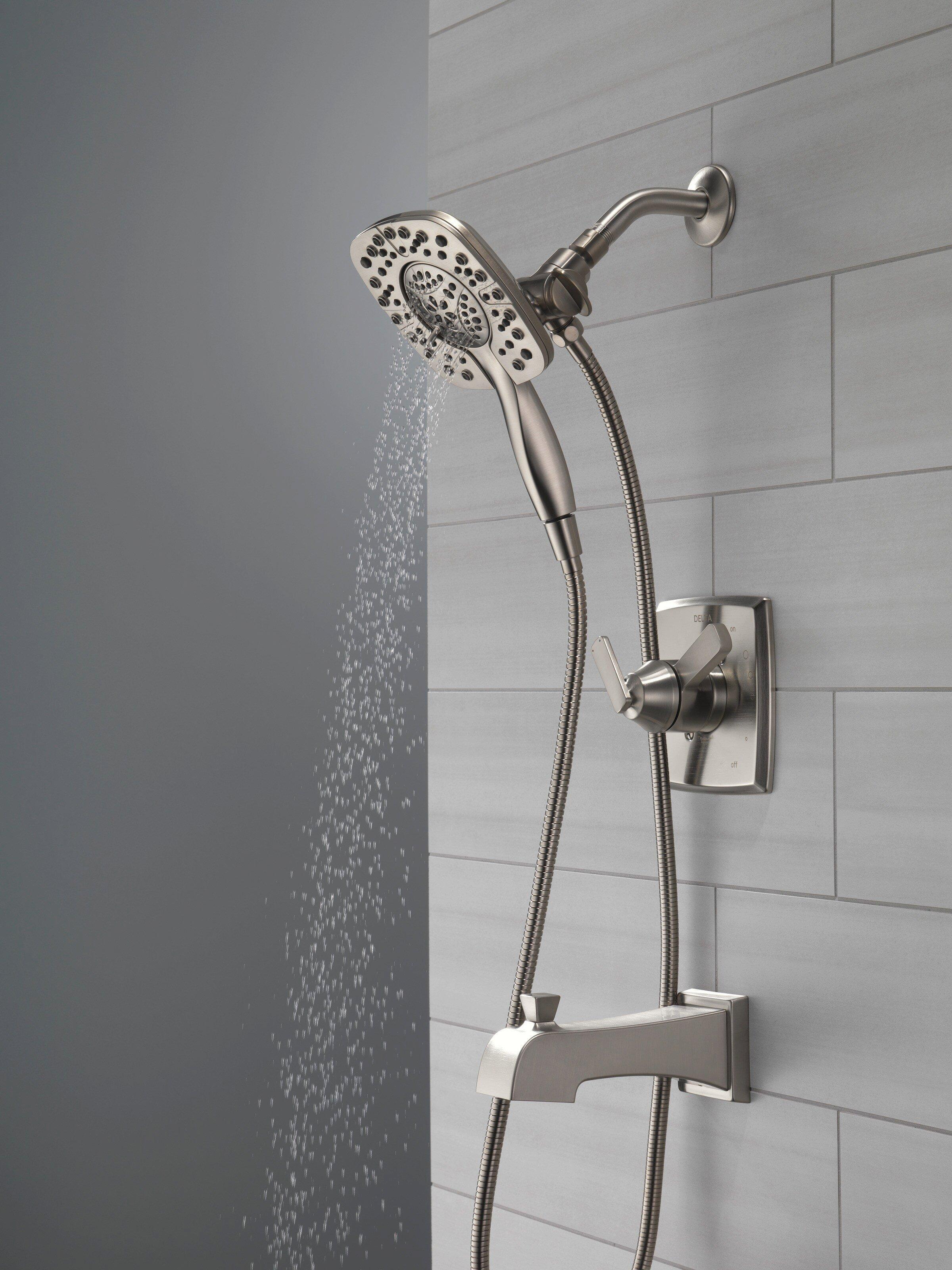Delta Faucet Brilliance Stainless Two Handle Multi Function Bathtub & Shower Faucet (Trim Only) 