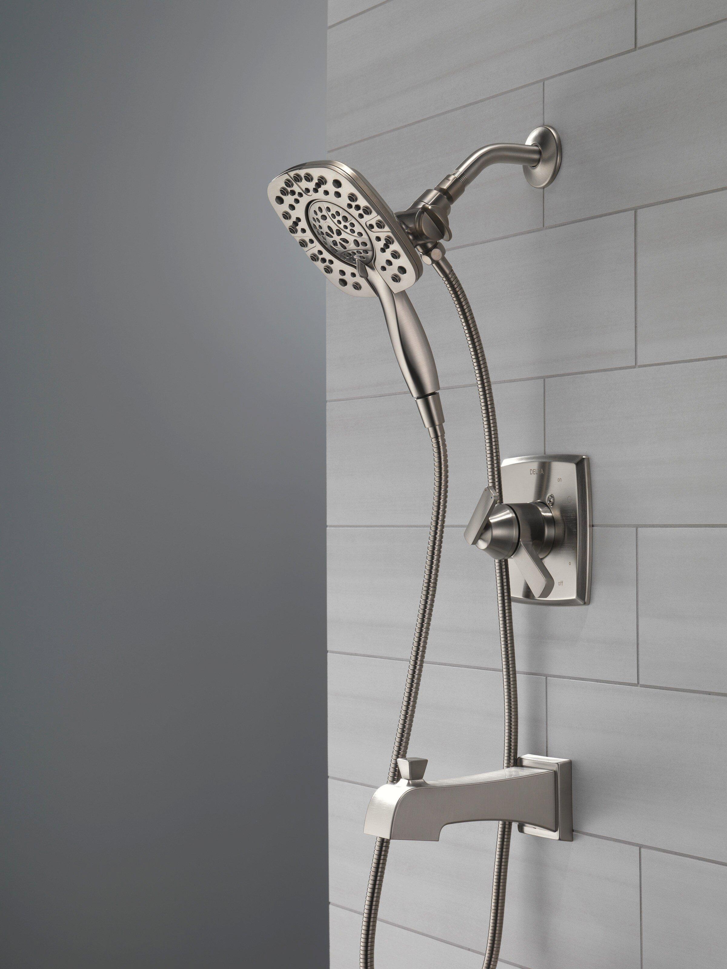 Delta Faucet Brilliance Stainless Two Handle Multi Function Bathtub & Shower Faucet (Trim Only) 