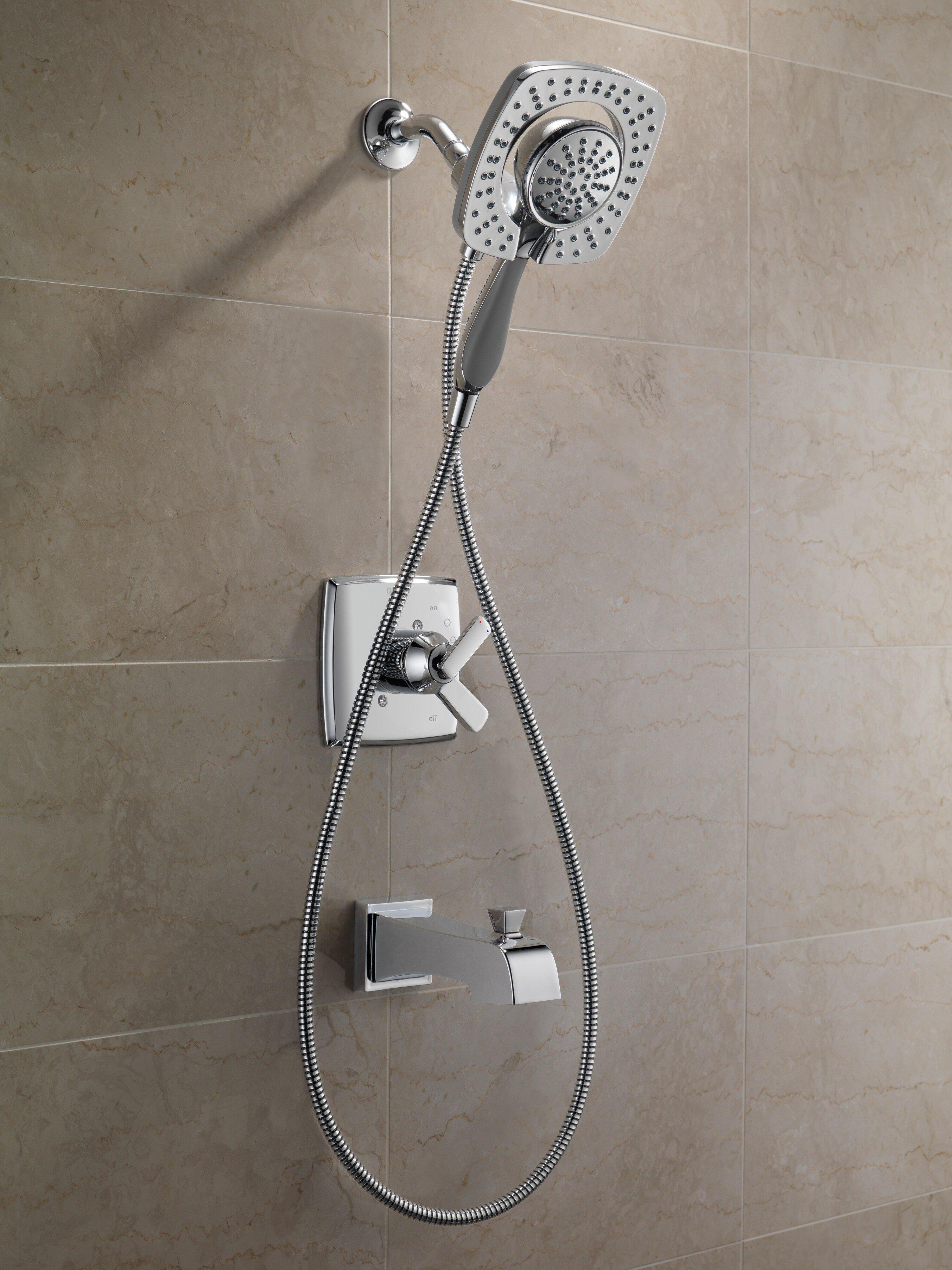 Delta Faucet Brilliance Stainless Two Handle Multi Function Bathtub & Shower Faucet (Trim Only) 