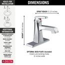 Delta Faucet Chrome Single Handle Centerset Bathroom Sink Faucet with Pop-Up Drain Assembly 